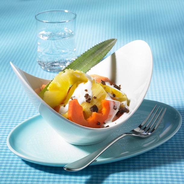 Papaya-Ananas-Salat mit Joghurt Rezept Papaya-Ananas-Salat mit Joghurt Rezept