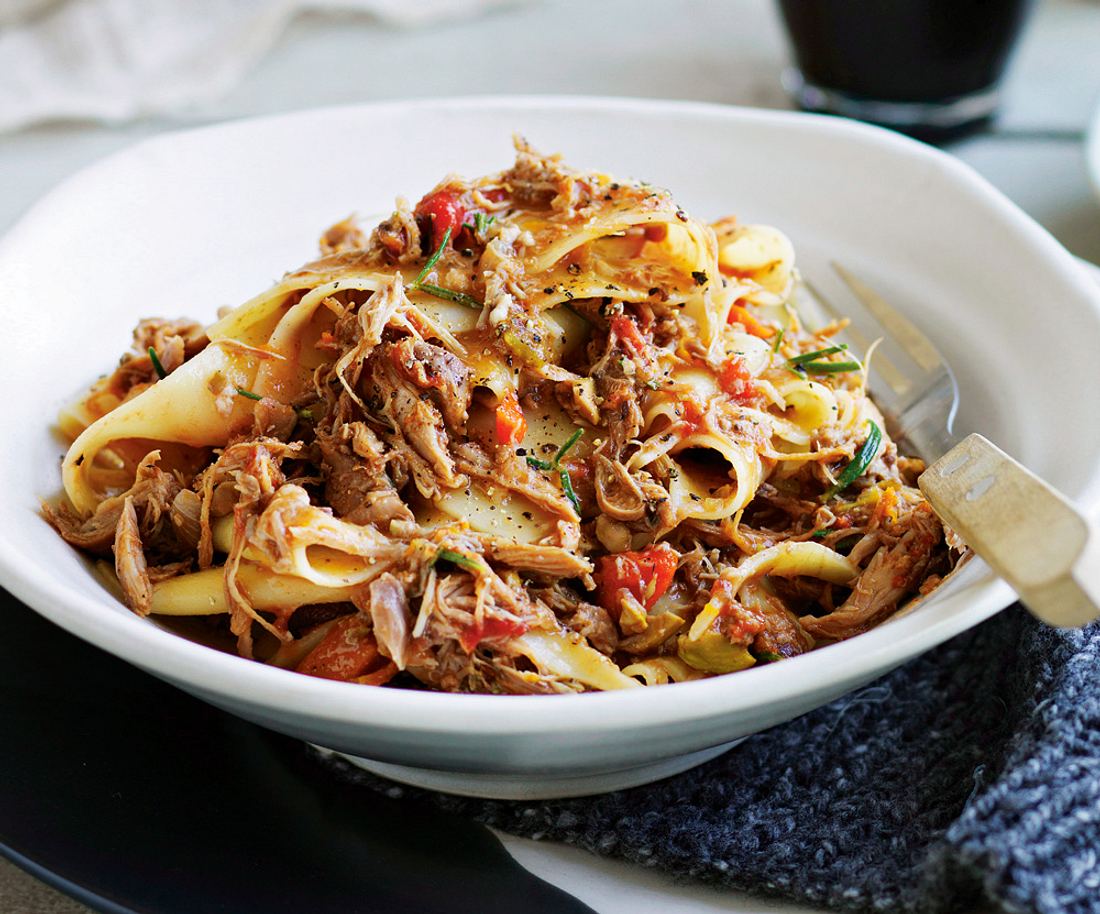 Pappardelle mit Hähnchenragout Rezept | LECKER