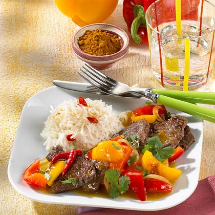 Paprika-Curry mit Beefsteak Rezept
