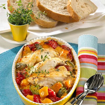 Paprika-Fisch-Auflauf Rezept Paprika-Fisch-Auflauf Rezept