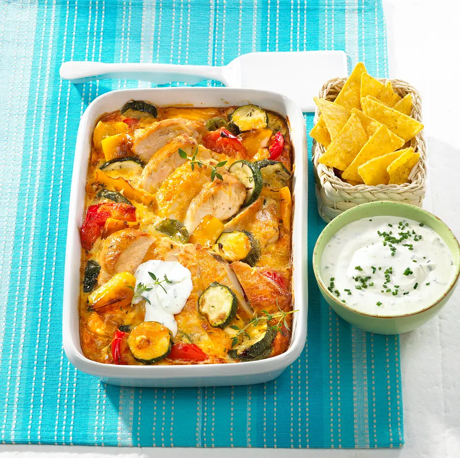 Paprika-Hähnchen-Auflauf Rezept Paprika-Hähnchen-Auflauf Rezept