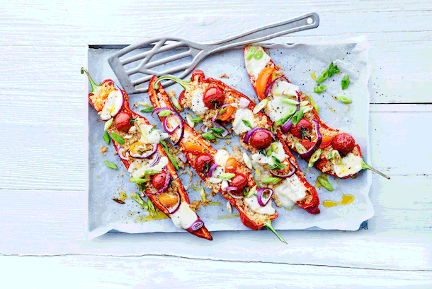 Paprika-Kanus à la Caprese Rezept