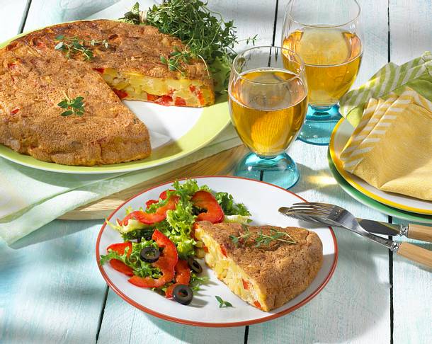 Paprika-Kartoffel-Tortilla Rezept Paprika-Kartoffel-Tortilla Rezept
