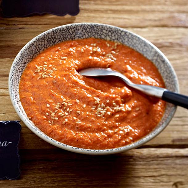 Paprika-Tahina-Dip Rezept