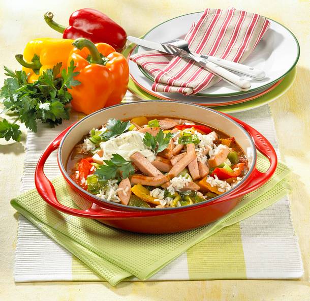 Paprika-Wurstpfanne Rezept Paprika-Wurstpfanne Rezept