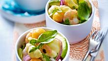 Pasta-Salat mit Garnelen, Honigmelone und Avocado Rezept - Foto: House of Food / Bauer Food Experts KG