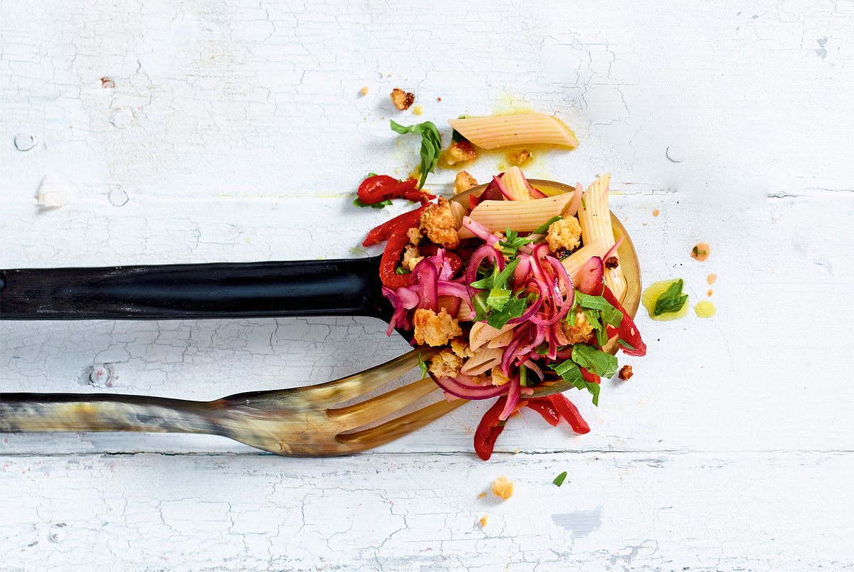 Pastasalat „Her damit“ Rezept