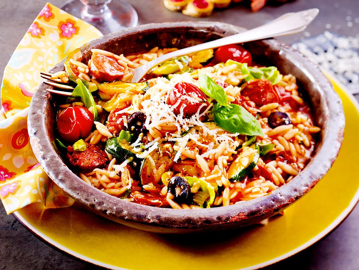 Pastasotto mit Chorizo und Zucchini Rezept