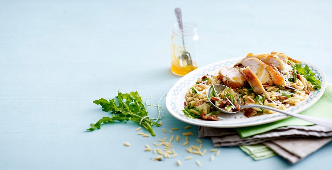 Pastasotto mit Hähnchenfilet Rezept Pastasotto mit Hähnchenfilet Rezept