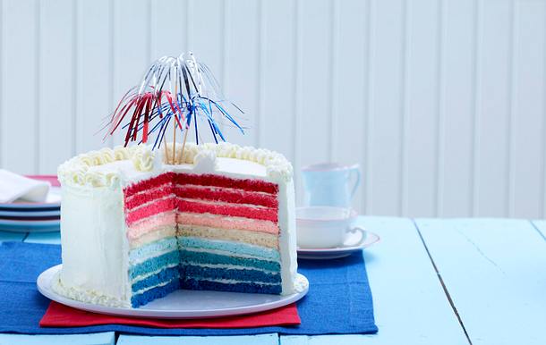 Patriotic Ombre Cake Rezept Patriotic Ombre Cake Rezept
