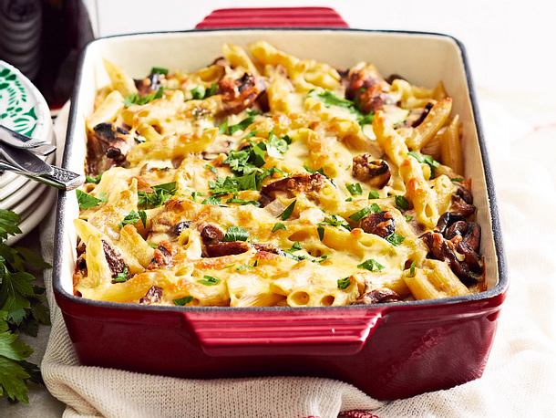 Penne al forno mit Pilzen Rezept Penne al forno mit Pilzen Rezept