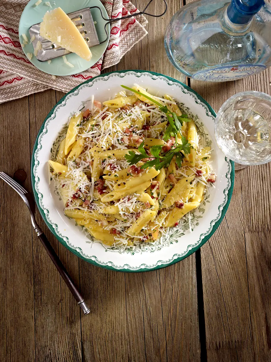 Penne alla carbonara Rezept Penne alla carbonara Rezept