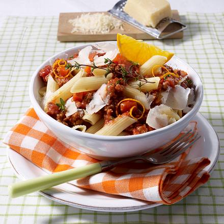 Penne Bolognese à l'orange Rezept Penne Bolognese à l'orange Rezept
