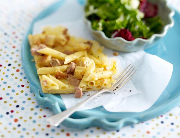 Penne-Frittata mit Thunfisch Rezept Penne-Frittata mit Thunfisch Rezept