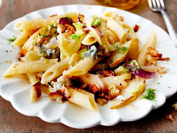 Penne in Birnen-Gorgonzola-Sahne Rezept-F6180501 Penne in Birnen-Gorgonzola-Sahne Rezept-F6180501