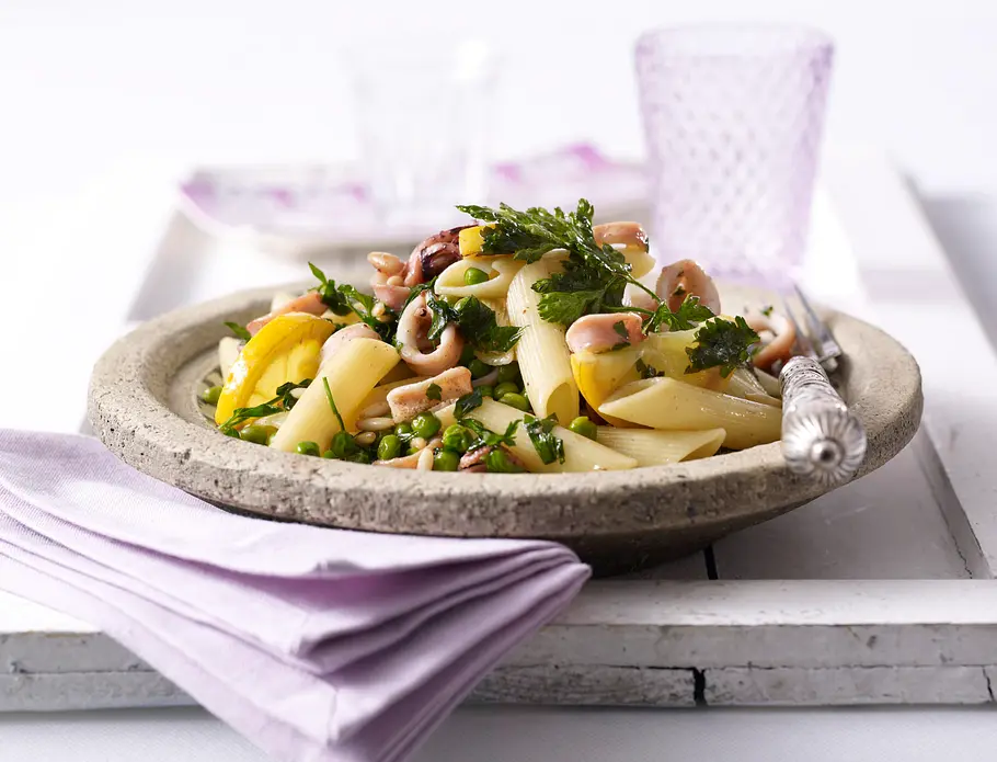 Penne mit Calamari Rezept Penne mit Calamari Rezept