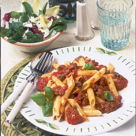 Penne mit Lammhackfleischsoße (Diabetiker) Rezept Penne mit Lammhackfleischsoße (Diabetiker) Rezept