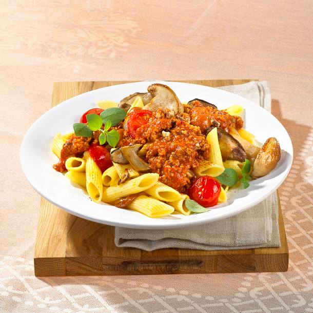 Penne mit Pilz-Bolognese Rezept Penne mit Pilz-Bolognese Rezept