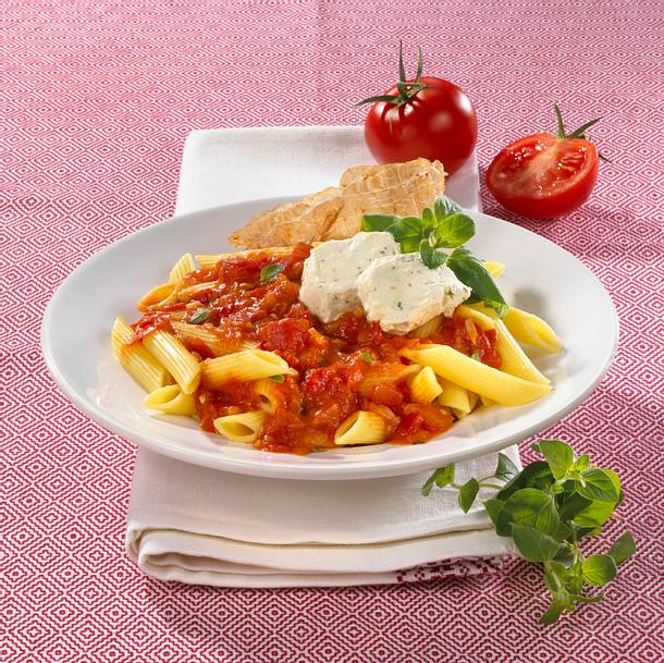 Penne mit Robiolakäse und Parmaschinken Rezept Penne mit Robiolakäse und Parmaschinken Rezept