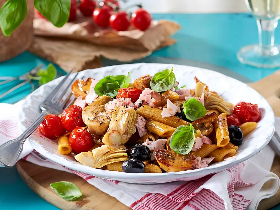 Penne Vier Jahreszeiten Rezept