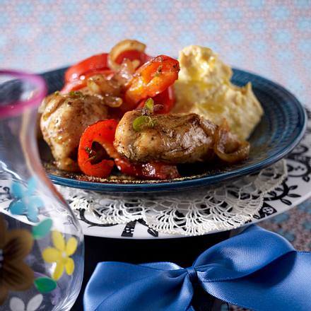 Pepperchicken mit Hummus Rezept Pepperchicken mit Hummus Rezept