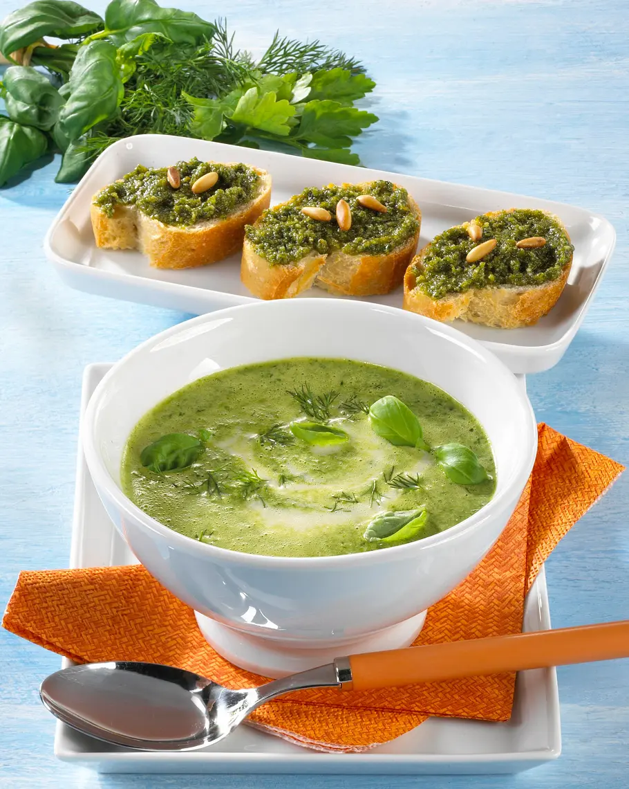 Pesto-Schaumsuppe Rezept Pesto-Schaumsuppe Rezept