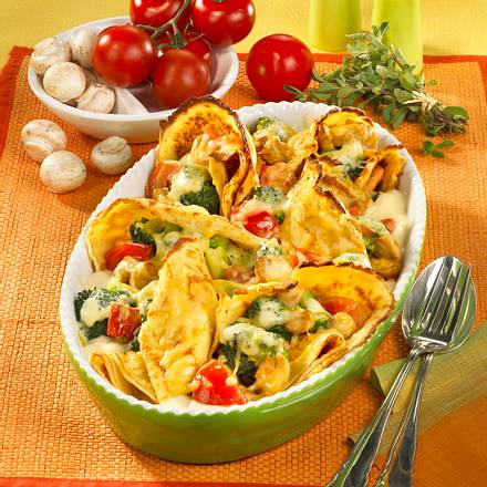 Pfannkuchen-Gemüse-Auflauf Rezept Pfannkuchen-Gemüse-Auflauf Rezept