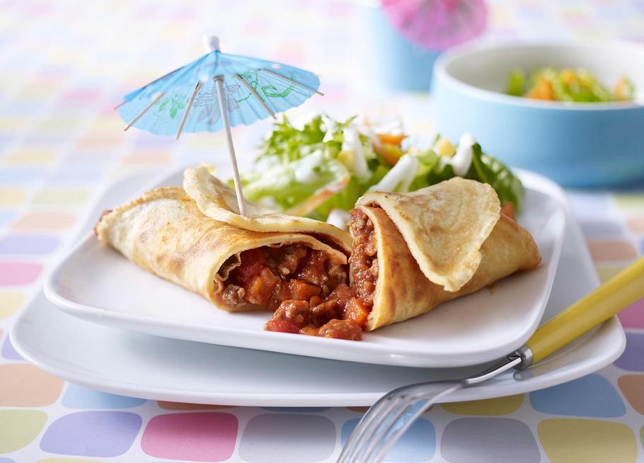 Pfannkuchen mit Bolognese-Soße Rezept