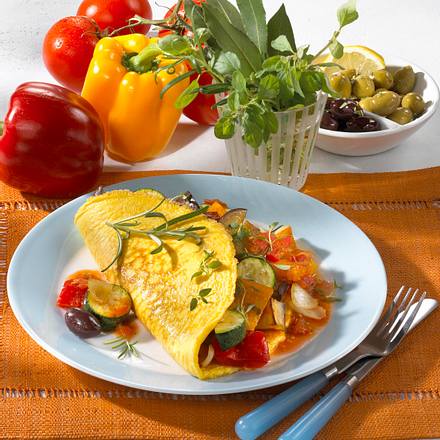 Pfannkuchen mit Ratatouille Rezept Pfannkuchen mit Ratatouille Rezept