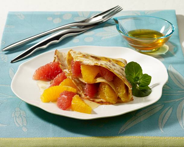 Pfannkuchen mit Zitrusfrüchten Rezept Pfannkuchen mit Zitrusfrüchten Rezept