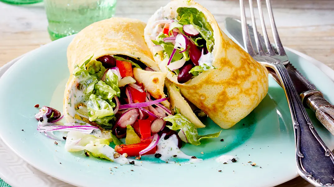 Pfannkuchen-Wrap Rezept - Foto: LECKER @ Bauer Media Group Pfannkuchen-Wrap Rezept - Foto: LECKER @ Bauer Media Group