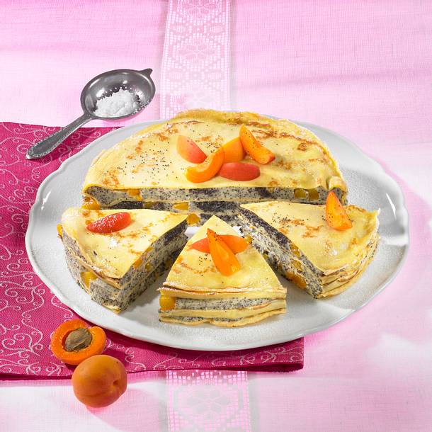 Pfannkuchentorte mit Mohn Rezept