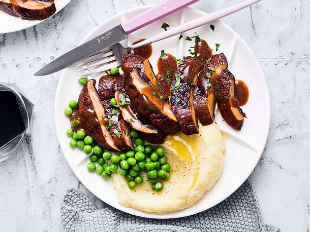 Pfeffersteak mit Kartoffelpü Rezept | LECKER