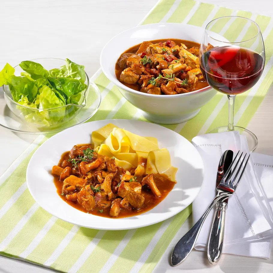 Pfifferling-Gulasch Rezept Pfifferling-Gulasch Rezept