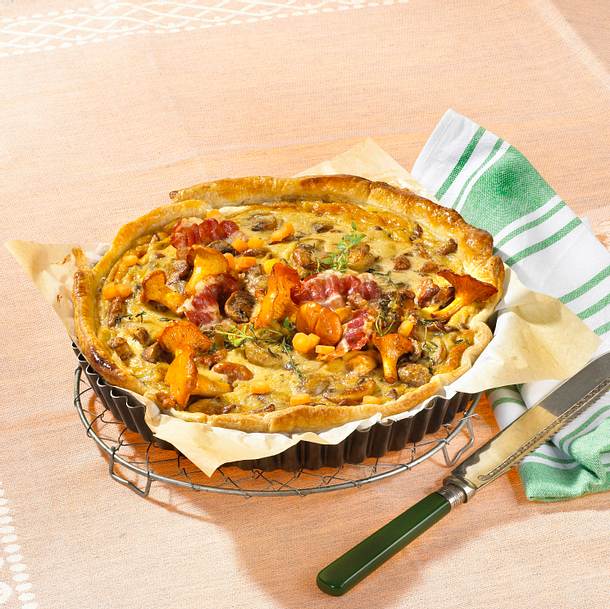 Pfifferlings-Quiche Rezept