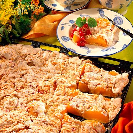 Pfirsich-Baiserkuchen Rezept