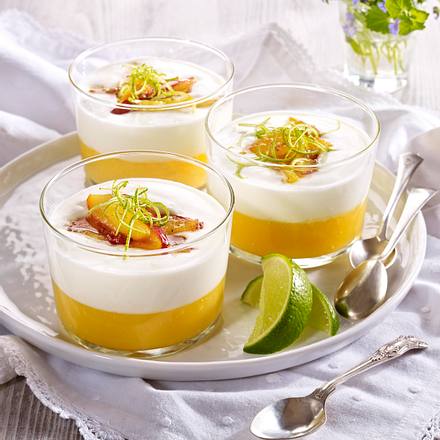 Pfirsich-Dickmilch-Schichtspeise Rezept