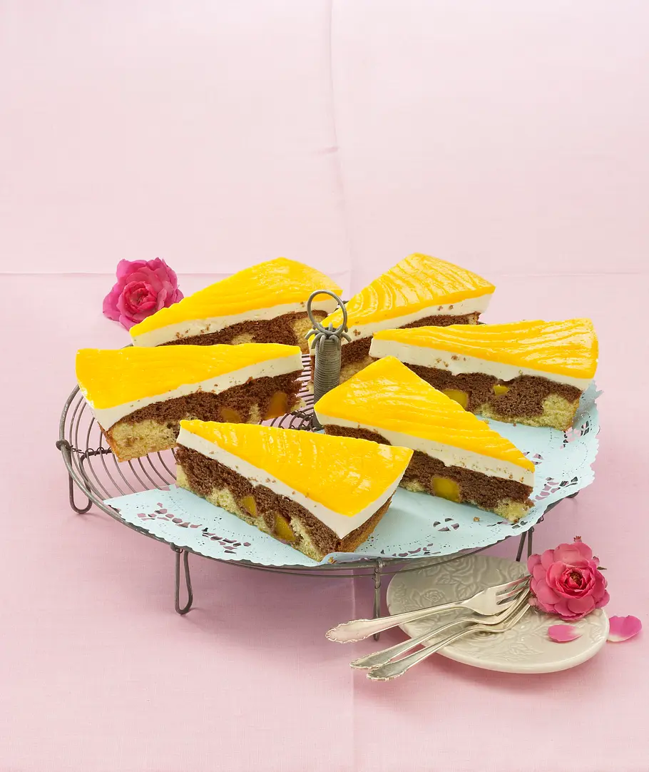 Pfirsich-Donauwelle Rezept