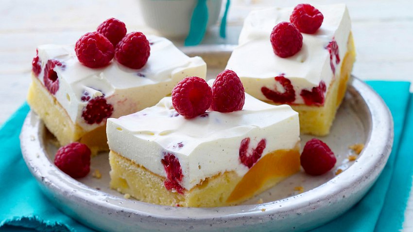 Pfirsich-Melba-Kuchen Rezept - Foto: House of Food / Bauer Food Experts KG