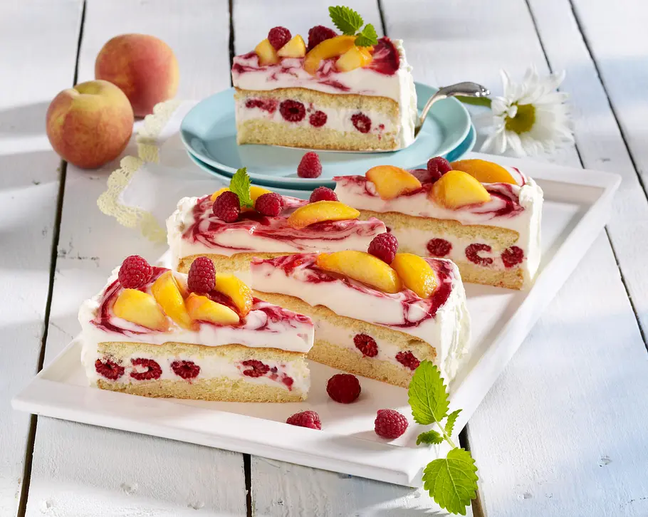Pfirsich-Melba-Torte Rezept Pfirsich-Melba-Torte Rezept