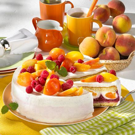 Pfirsich-Melba-Torte Rezept Pfirsich-Melba-Torte Rezept
