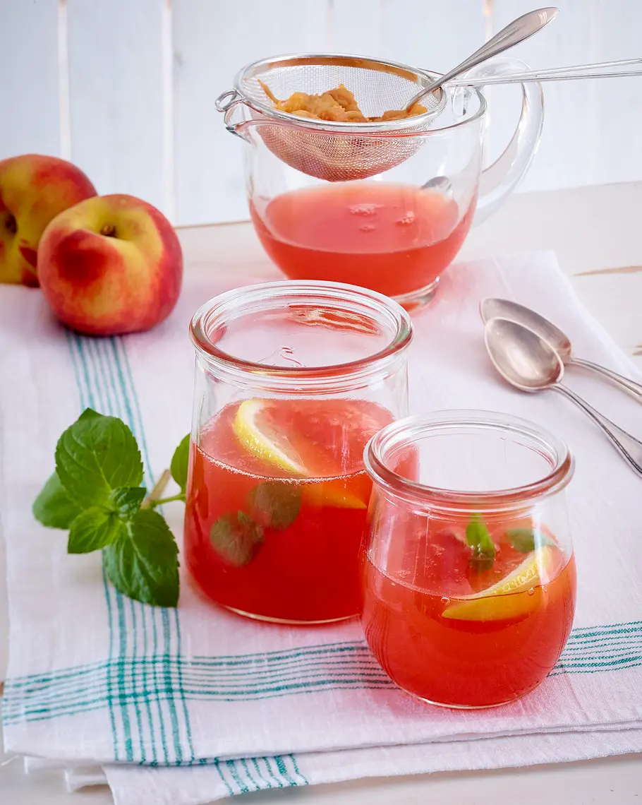 Pfirsich-Minz-Gelee Rezept Pfirsich-Minz-Gelee Rezept