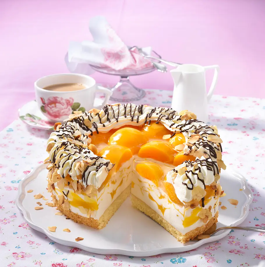 Pfirsich-Sekt-Torte Rezept Pfirsich-Sekt-Torte Rezept