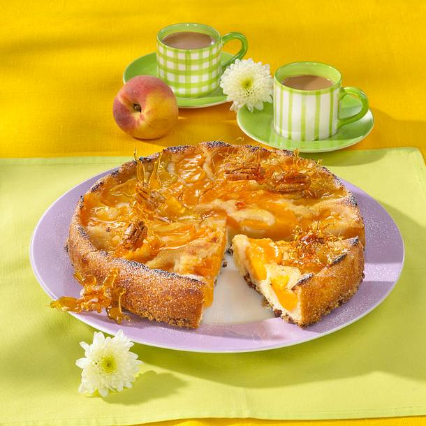 Pfirsiche-Upside-Downkuchen Rezept Pfirsiche-Upside-Downkuchen Rezept