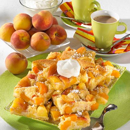Pfirsichkuchen vom Blech Rezept