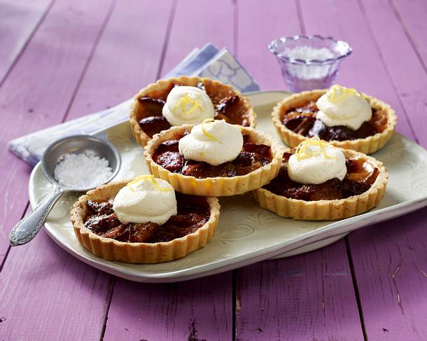 Pflaumen-Tarteletts mit Ingwer Rezept
