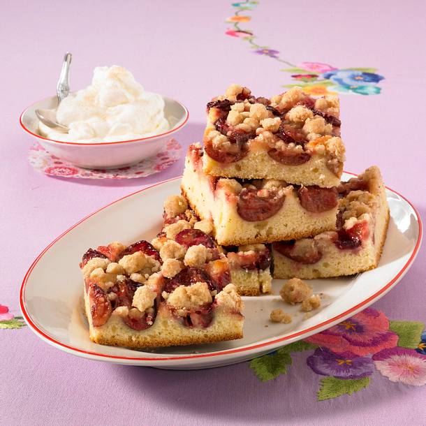 Pflaumenkuchen mit Zimtstreuseln Rezept Pflaumenkuchen mit Zimtstreuseln Rezept