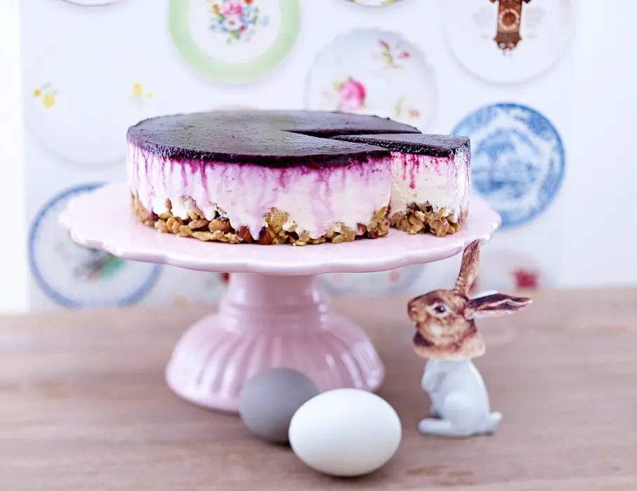 Philadelphia-Cheesecake mit Blaubeeren Rezept Philadelphia-Cheesecake mit Blaubeeren Rezept