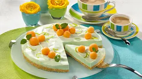 Philadelphia-Torte mit Melonen Rezept - Foto: LECKER @ Bauer Media Group Philadelphia-Torte mit Melonen Rezept - Foto: LECKER @ Bauer Media Group