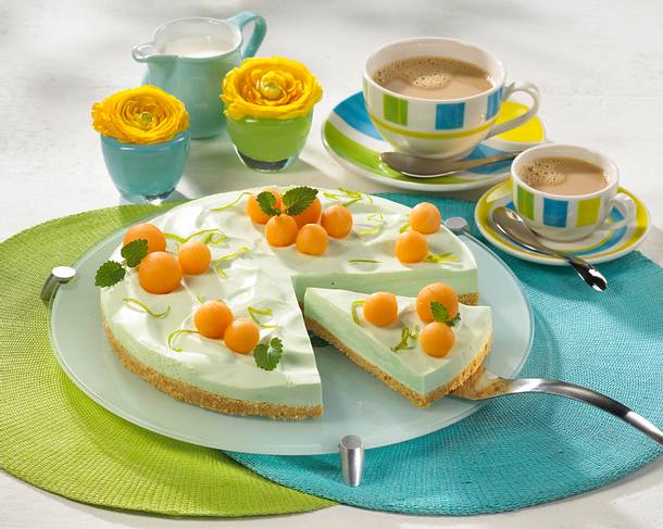 Philadelphia-Torte mit Melonen Rezept Philadelphia-Torte mit Melonen Rezept